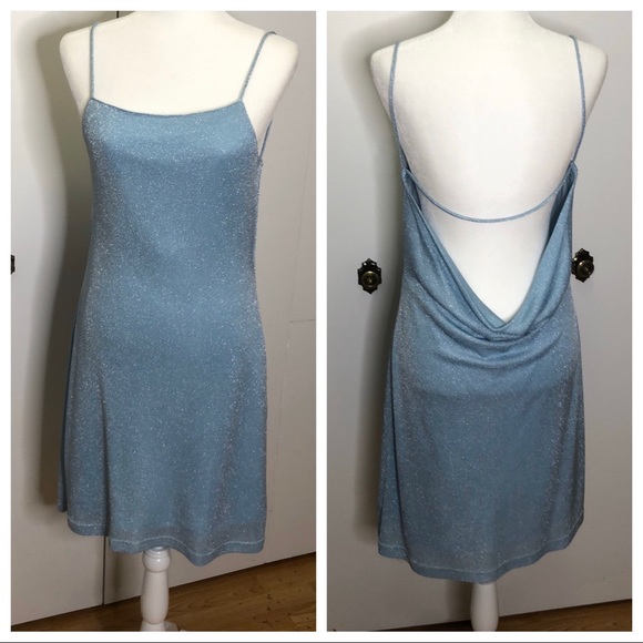 Hugo Buscati Dresses & Skirts - Vintage 90’s open back metallic mini dress